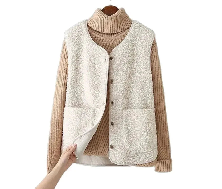 Mune | Women’s Wool Gilet with Button Closure and Pockets