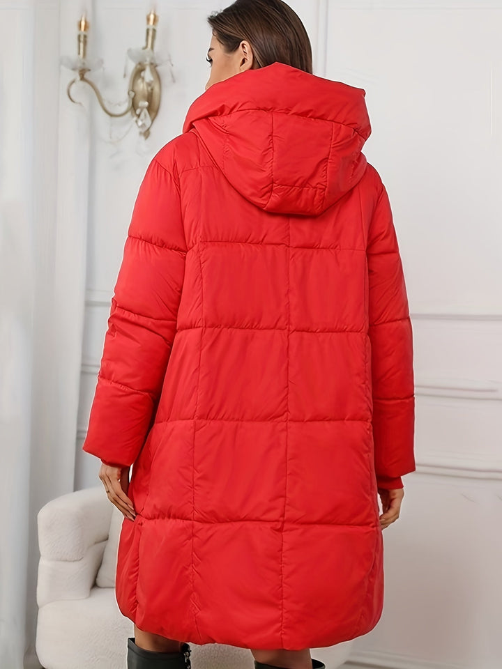 Mune | Women's Mid-Length Padded Puffer Jacket with Hood and Pockets