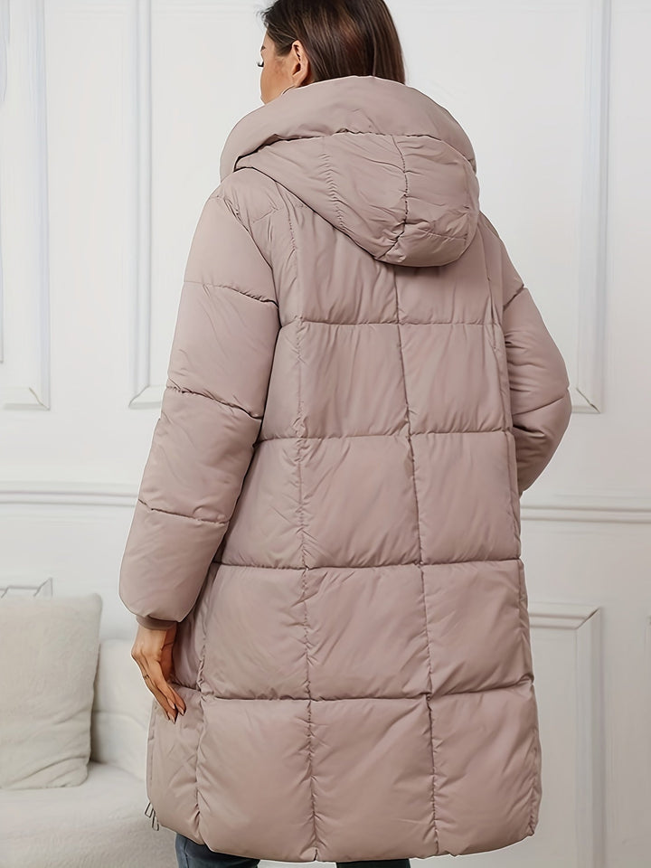 Mune | Women's Mid-Length Padded Puffer Jacket with Hood and Pockets
