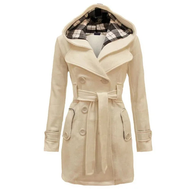Mune | Women's trench coat with hood and belt