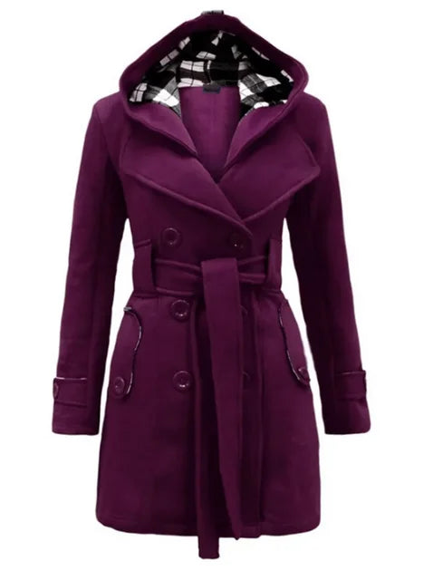 Mune | Women's trench coat with hood and belt