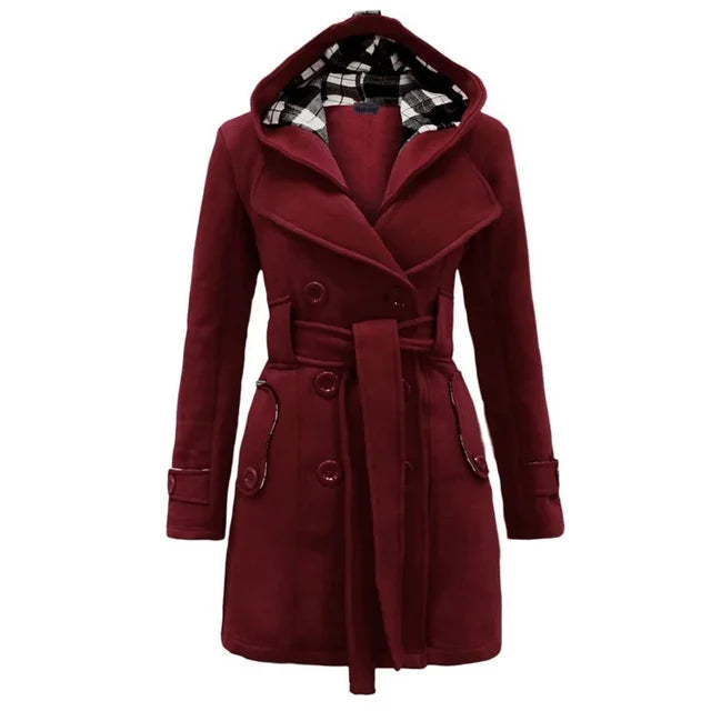 Mune | Women's trench coat with hood and belt