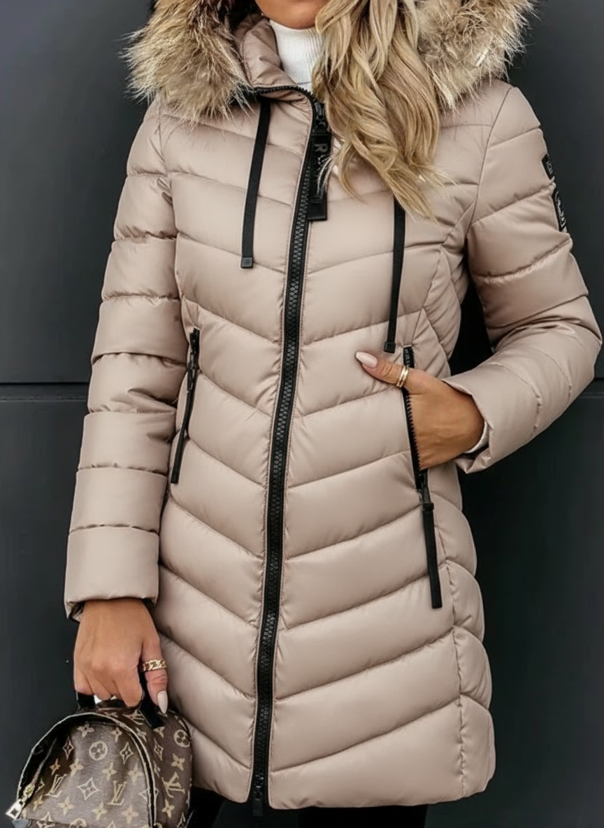 Mune | Down jacket with fur collar - Warm winter jacket