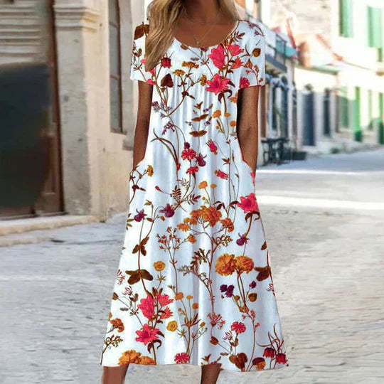 Mune Fashion | Floral Midi Elegant Summer Dresses Women