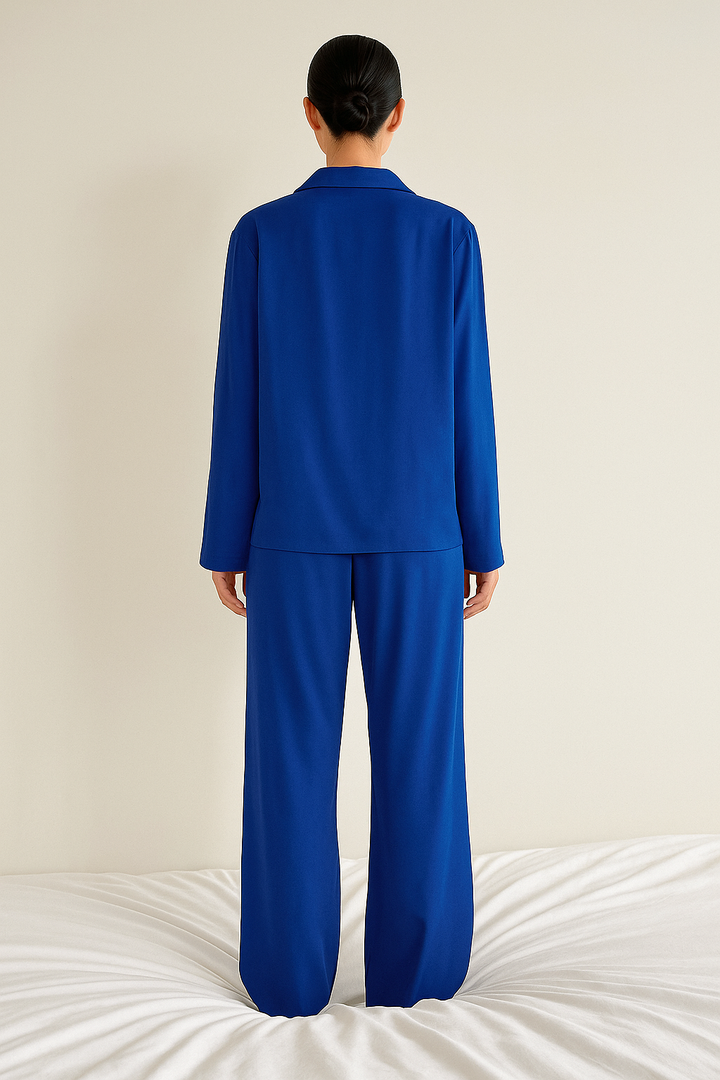 Mune | Satin Pajama Set with Wide Pants