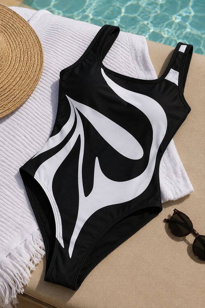 Mune Fashion Women's One-Piece Swimsuit with Graphic Pattern
