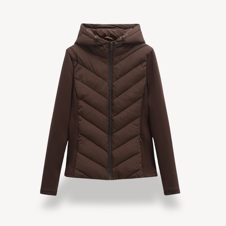 Mune | Women Chevron Padded Jacket with Hood