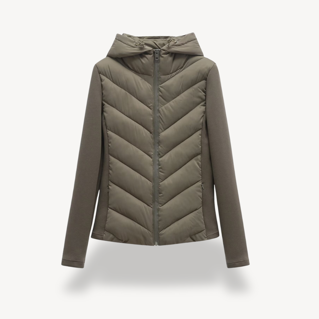 Mune | Women Chevron Padded Jacket with Hood