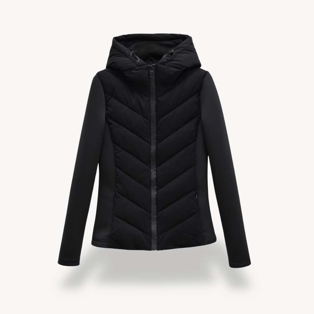 Mune | Women Chevron Padded Jacket with Hood