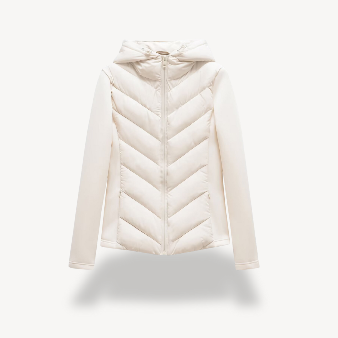 Mune | Women Chevron Padded Jacket with Hood
