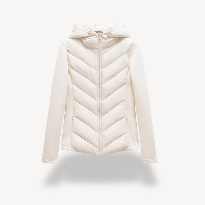 Mune | Women Chevron Padded Jacket with Hood
