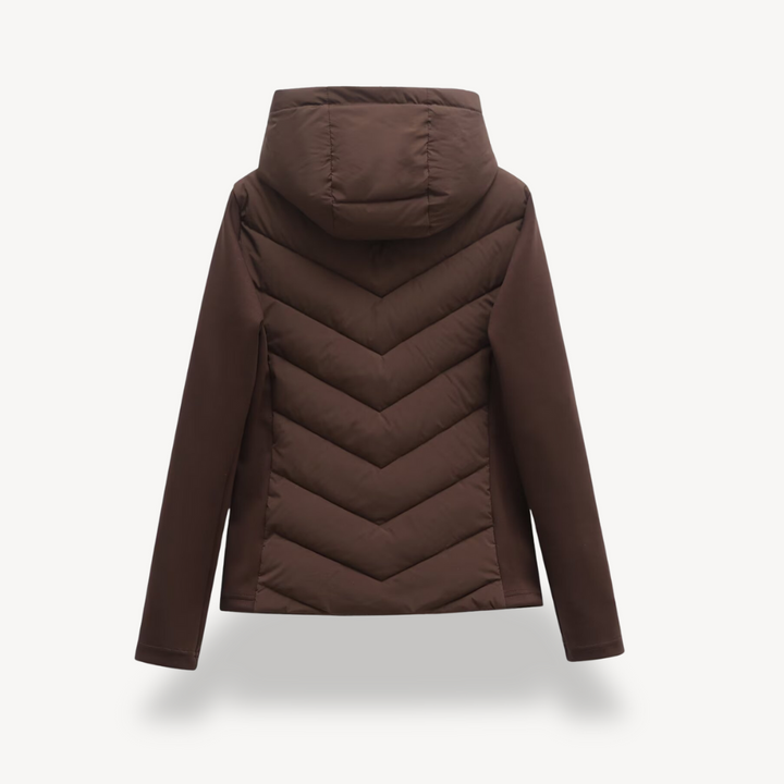 Mune | Women Chevron Padded Jacket with Hood