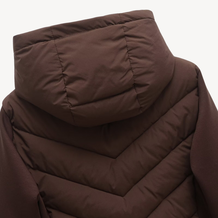 Mune | Women Chevron Padded Jacket with Hood
