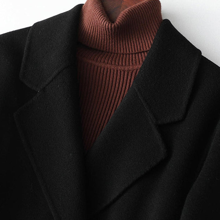 Mune | Stylish Slim Fit Wool Wrap Collar Coat