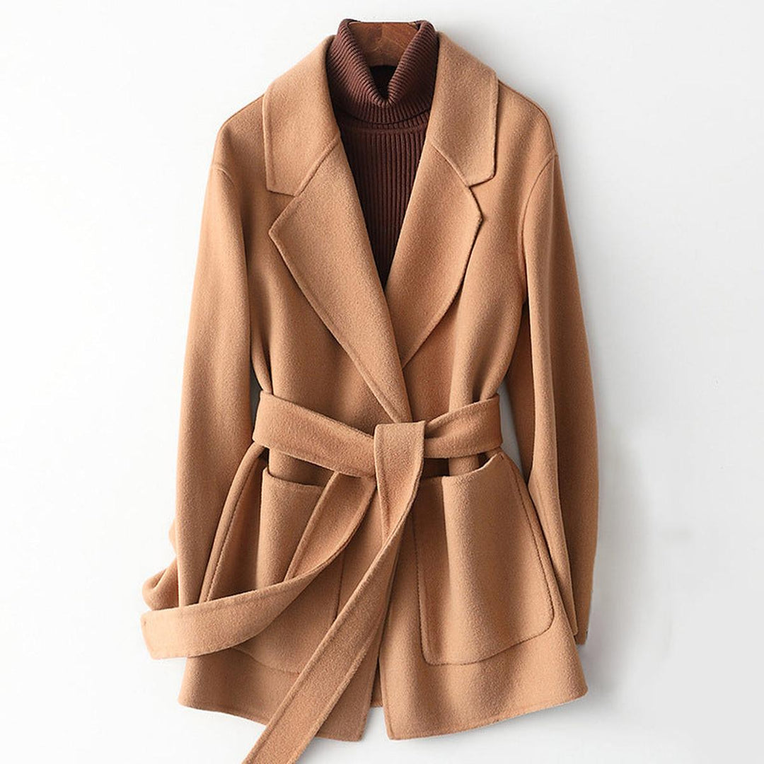 Mune | Stylish Slim Fit Wool Wrap Collar Coat