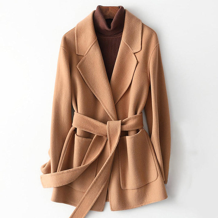 Mune | Stylish Slim Fit Wool Wrap Collar Coat