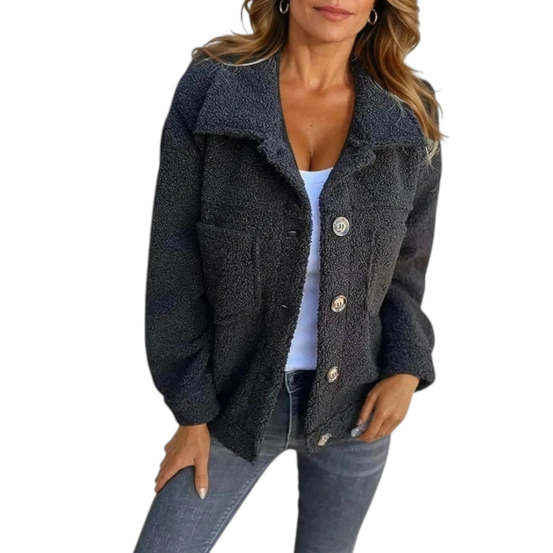 Mune | Women's Sherpa JACK with buttons and chest pockets for autumn