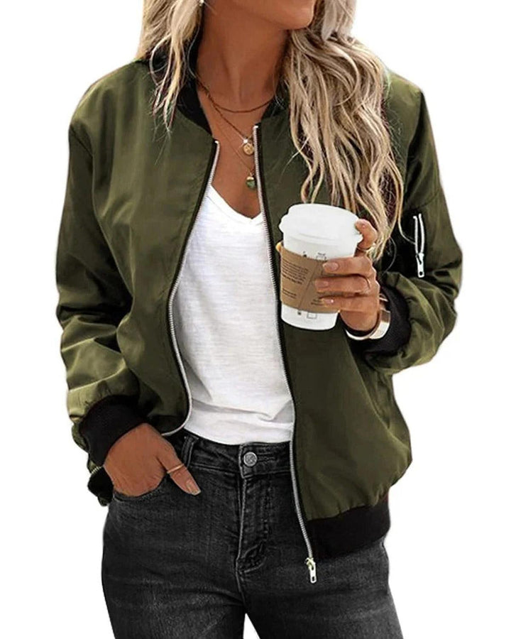Mune | Classic Women's Bomber Jacket Made of High-Quality Polyester