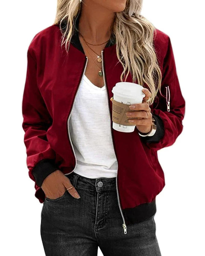 Mune | Classic Women's Bomber Jacket Made of High-Quality Polyester