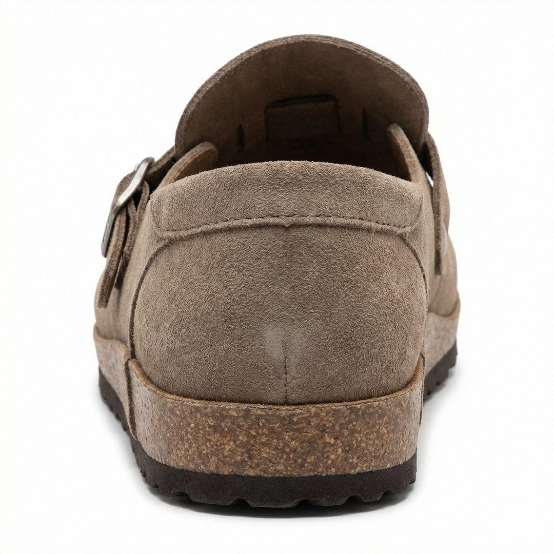 Clogs - Women's Retro Suede Slip-On Mule Mune Fashion