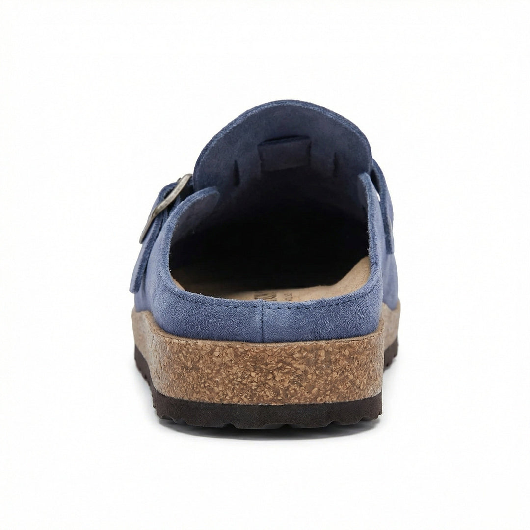 Clogs - Women's Retro Suede Slip-On Mule Mune Fashion