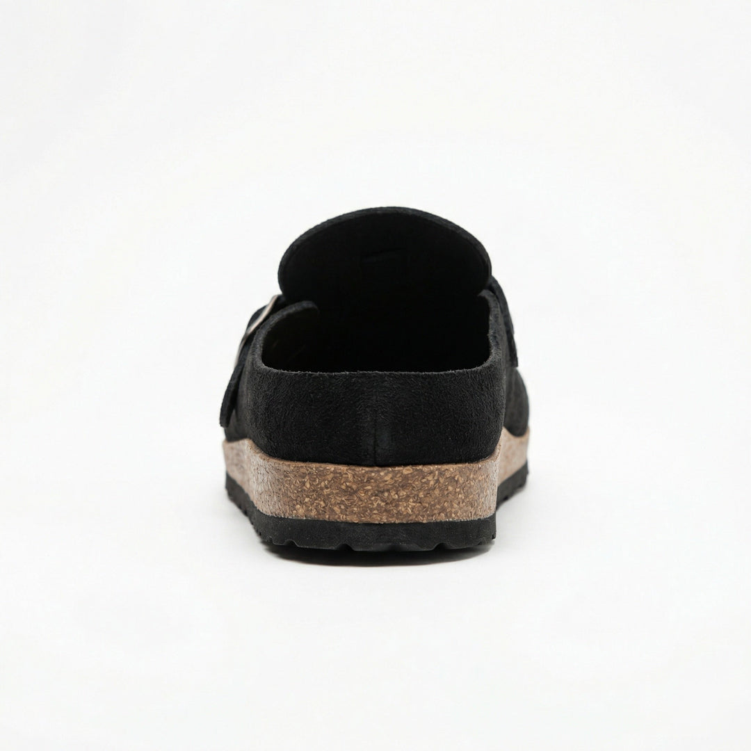 Clogs - Women's Retro Suede Slip-On Mule Mune Fashion