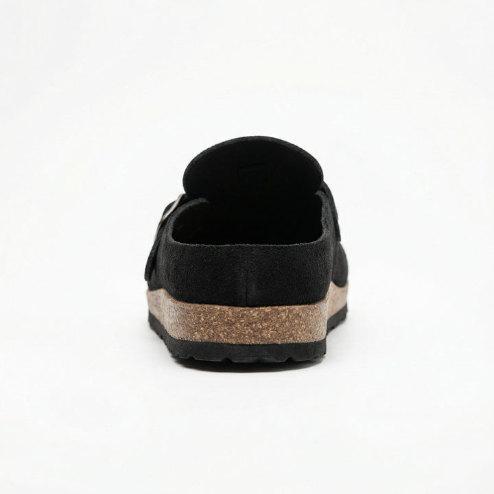 Clogs - Women's Retro Suede Slip-On Mule Mune Fashion