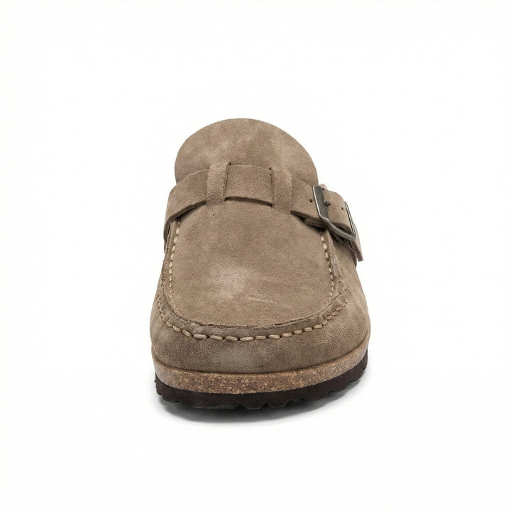 Clogs - Women's Retro Suede Slip-On Mule Mune Fashion