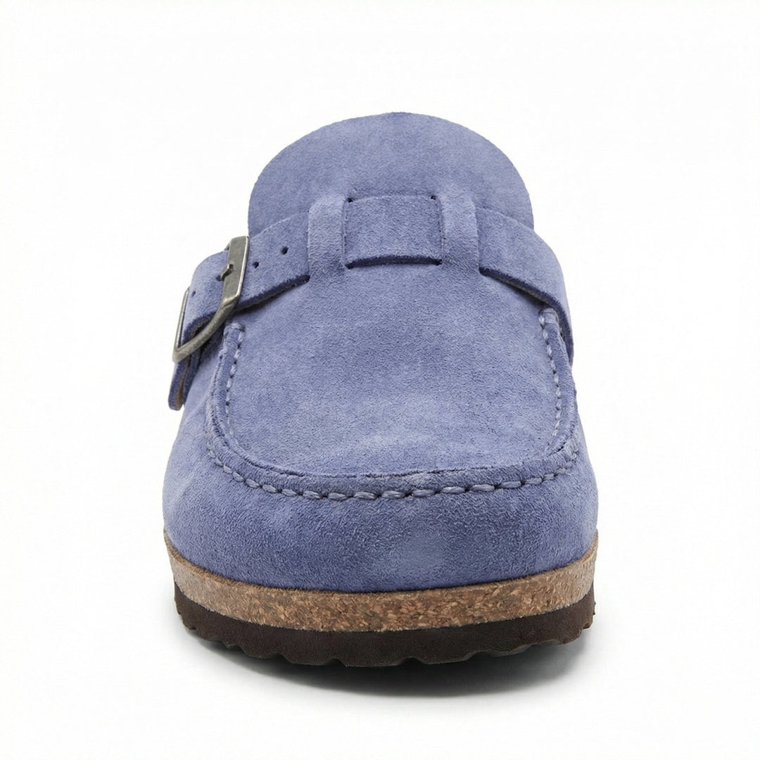 Clogs - Women's Retro Suede Slip-On Mule Mune Fashion