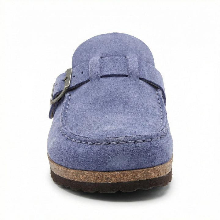 Clogs - Women's Retro Suede Slip-On Mule Mune Fashion