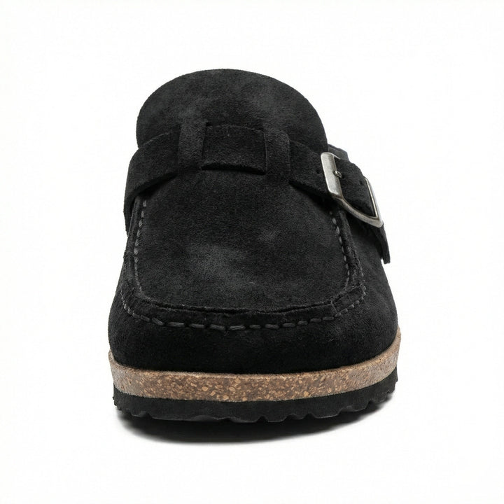 Clogs - Women's Retro Suede Slip-On Mule Mune Fashion