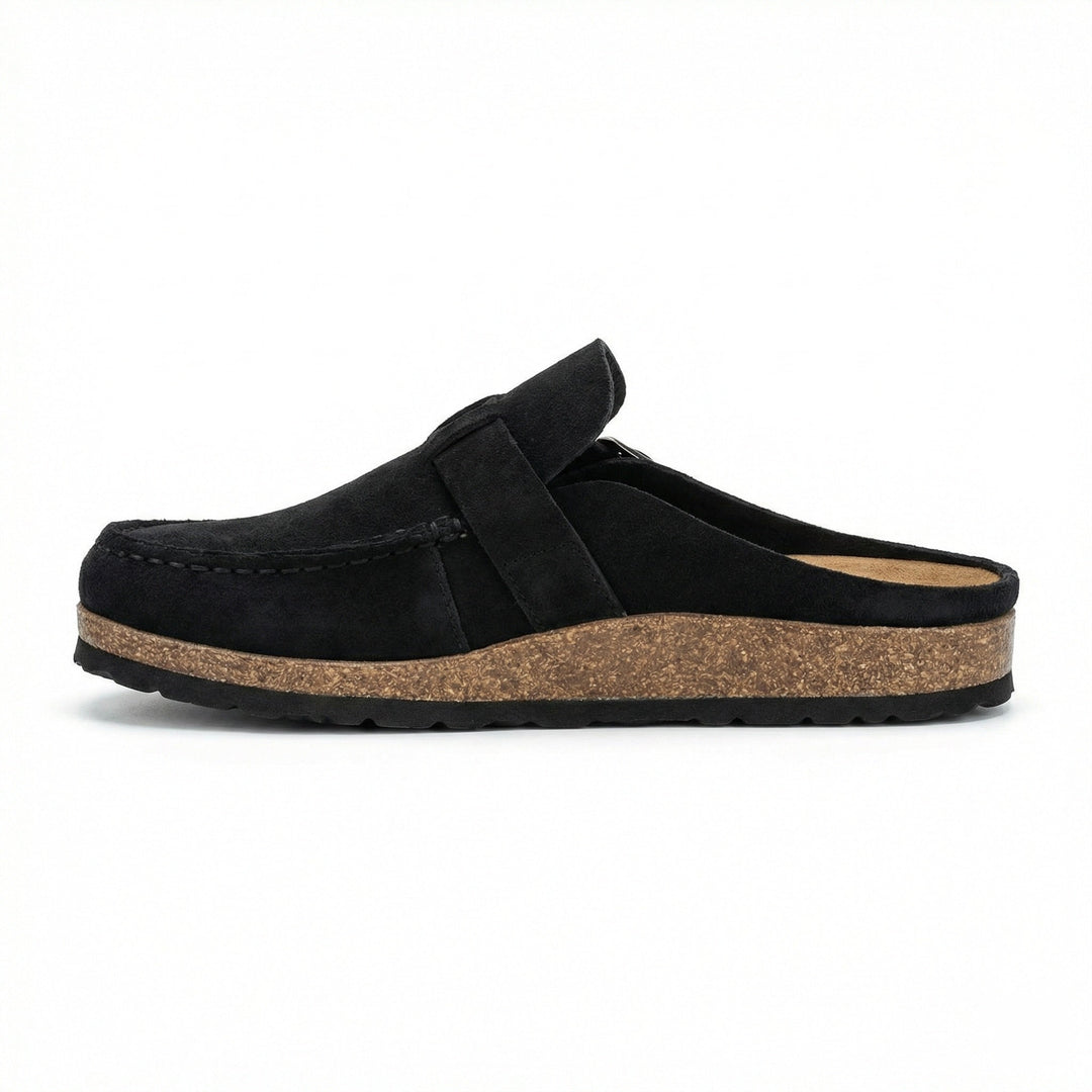 Clogs - Women's Retro Suede Slip-On Mule Mune Fashion