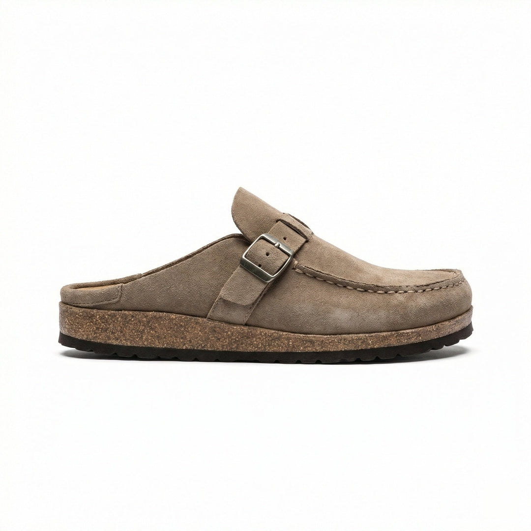 Clogs - Women's Retro Suede Slip-On Mule Mune Fashion