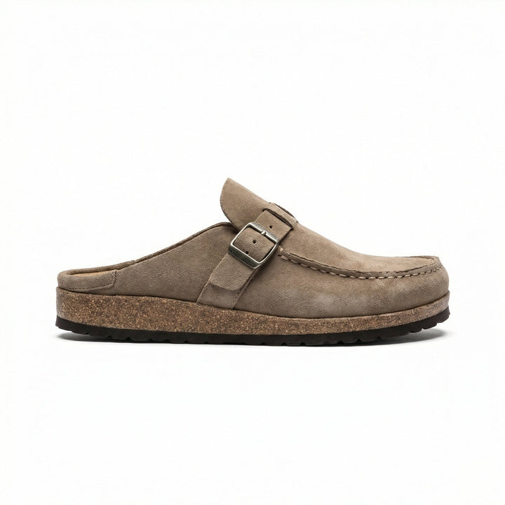 Clogs - Women's Retro Suede Slip-On Mule Mune Fashion