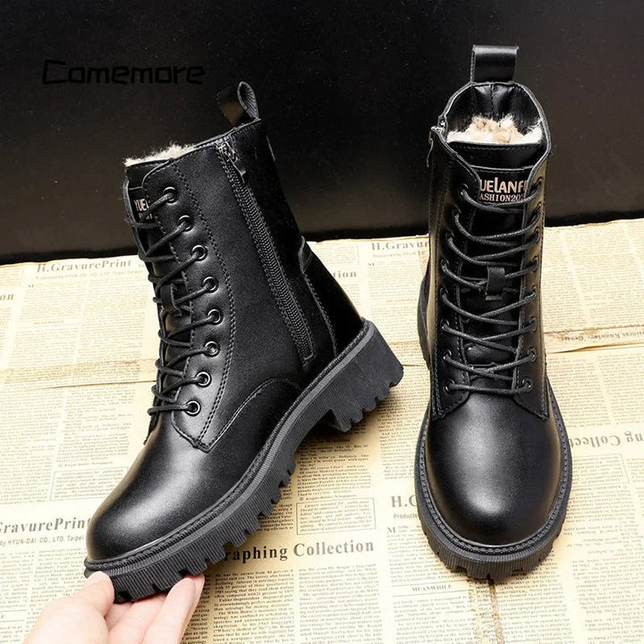 Mune | Winter Boots Made Of Black Leather