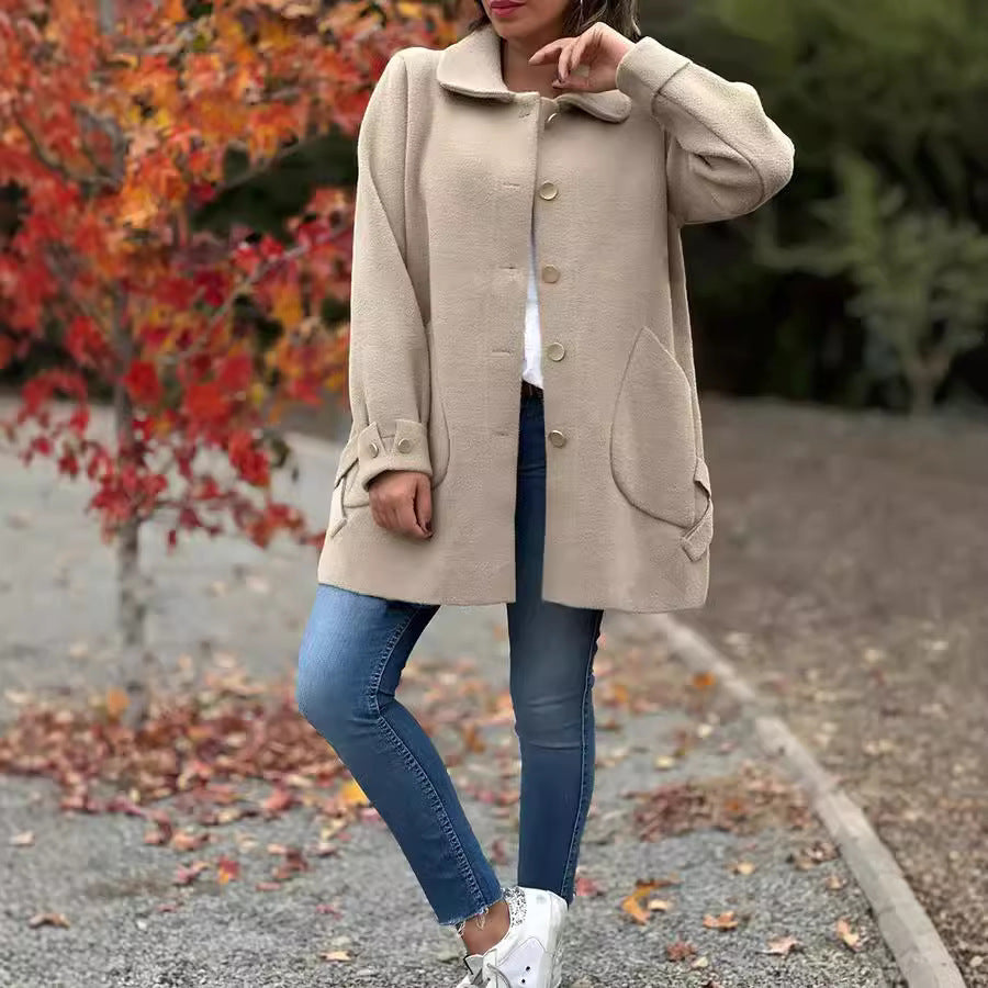 Mune | Women's Oversized Jacket with Large Pockets and Button Details