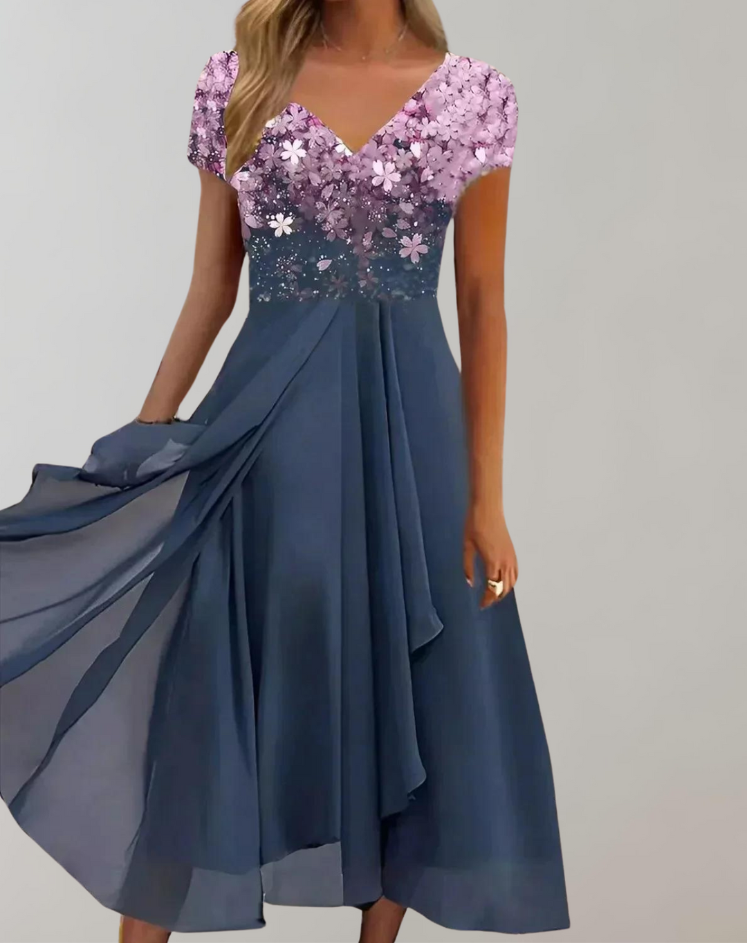 Mune | Dress with Luminous Flowers Evening Dress for Women Shiny Top Dress