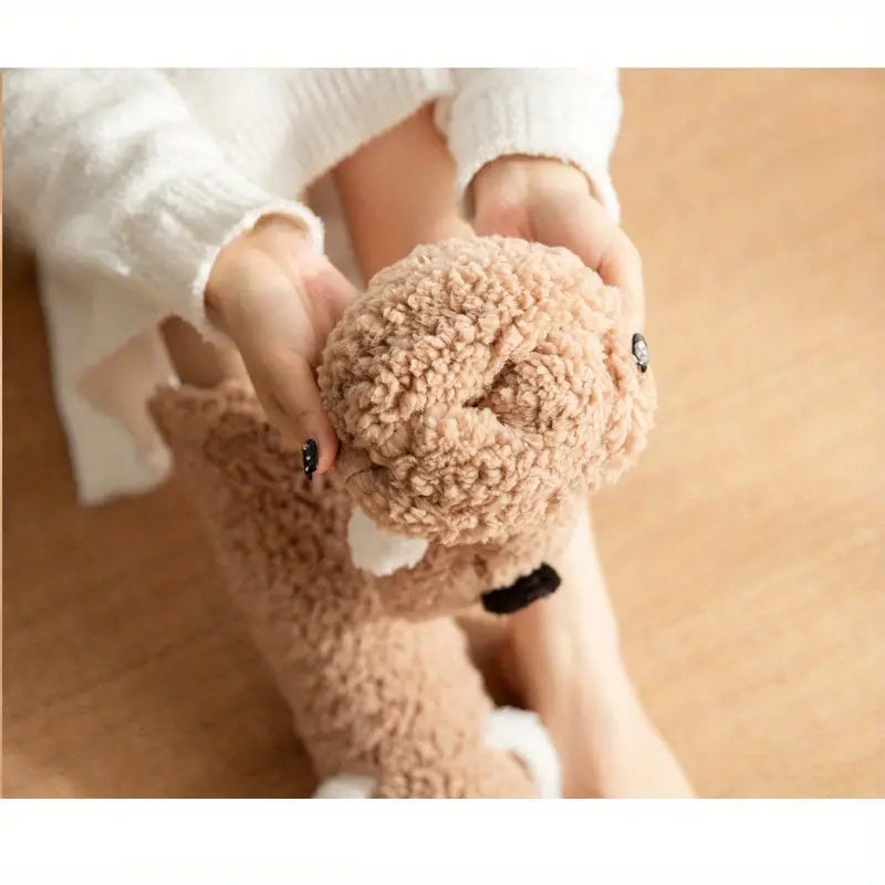 Mune | Plush non-slip winter socks with animal pattern for children and adults