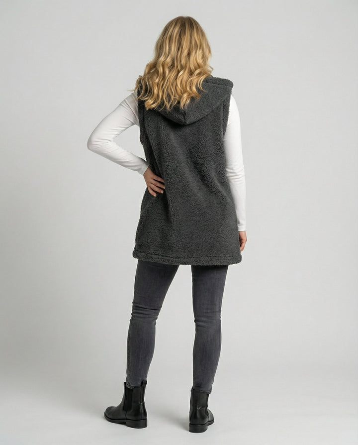 Cozy lambswool imitation vest ladies