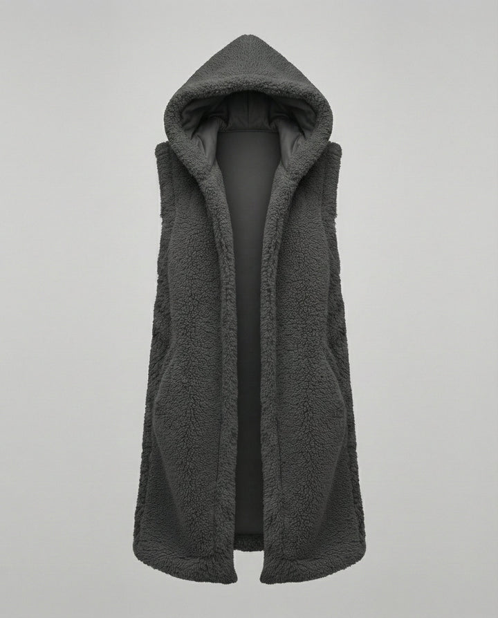 Cozy lambswool imitation vest ladies