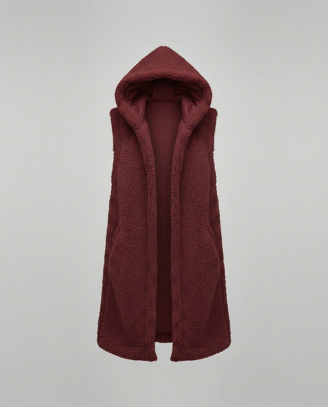 Cozy lambswool imitation vest ladies