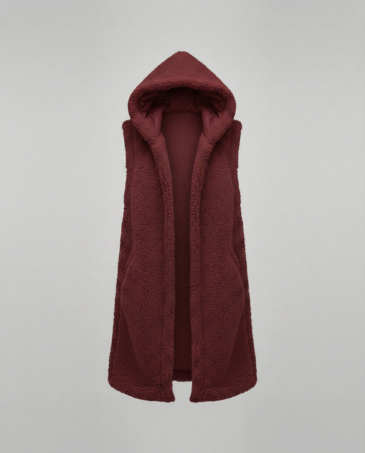 Cozy lambswool imitation vest ladies