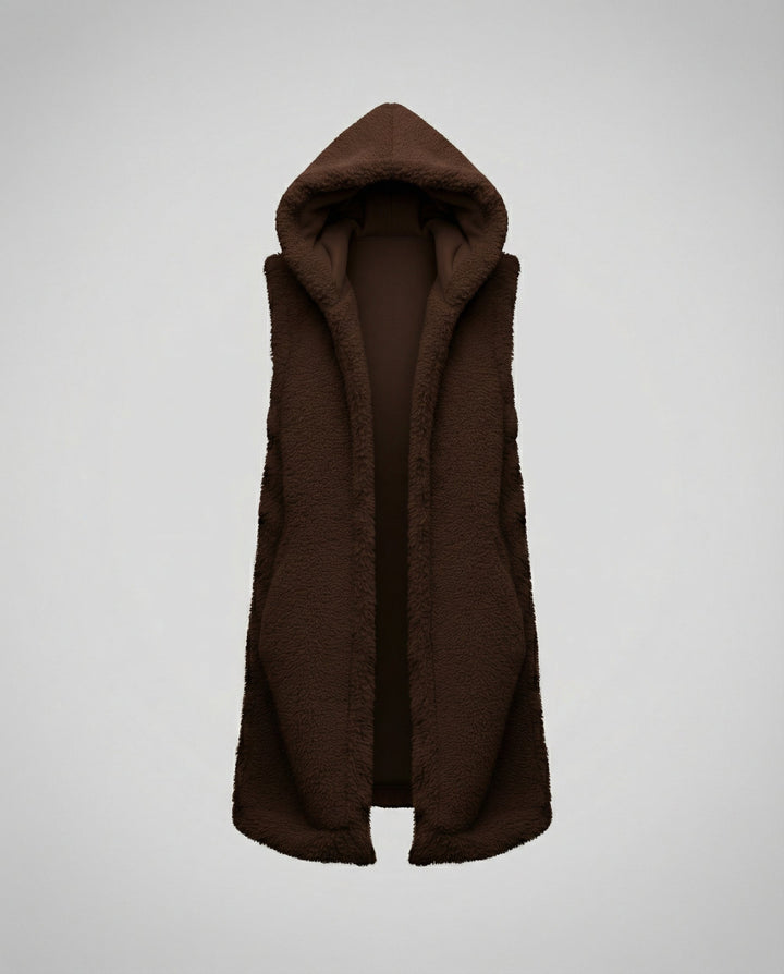 Cozy lambswool imitation vest ladies