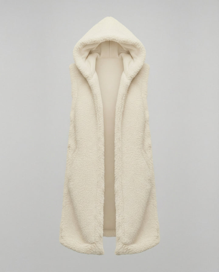Cozy lambswool imitation vest ladies