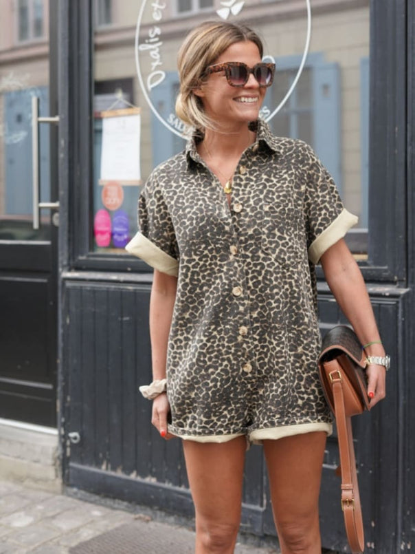 Mune | Trendy Mini Cheetah Printed Romper for Casual Chic