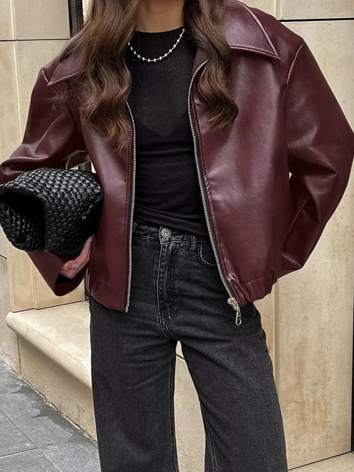 Mune | High-quality vegan leather jacket for women Maelle
