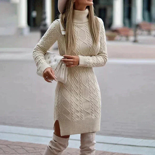 Mune | Elegant winter knitted dress