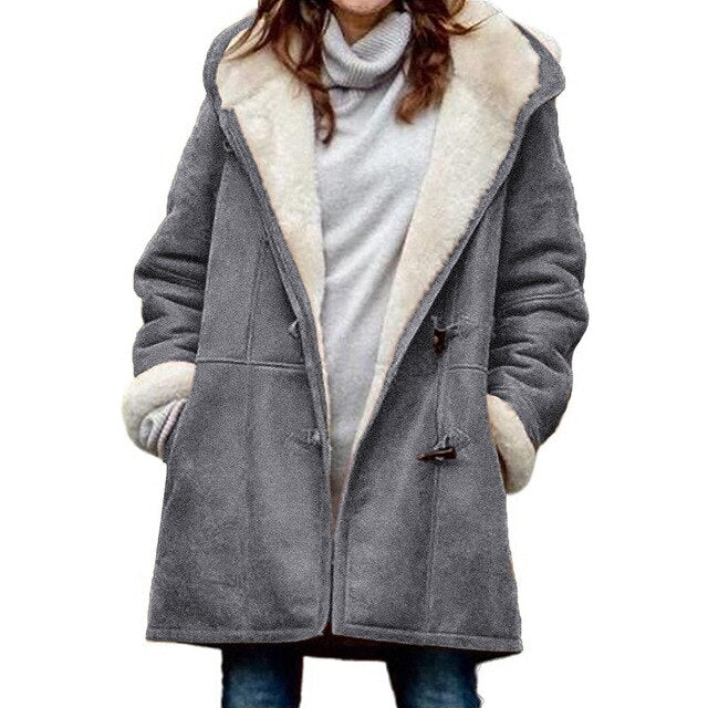 Mune | Casual fleece-lined coat with hood