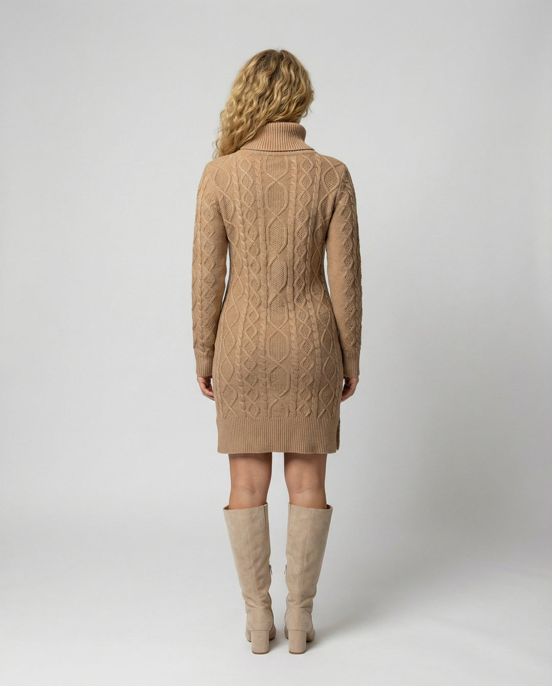 Elegant Warm Knitted Dress Winter