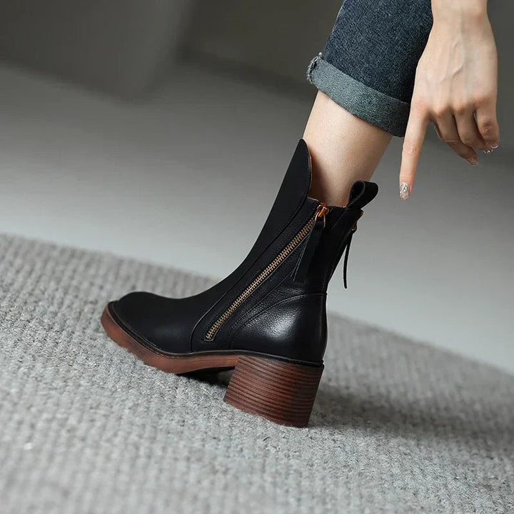 Mune | Ankle Boots with Block Heel Fashionable Shoes